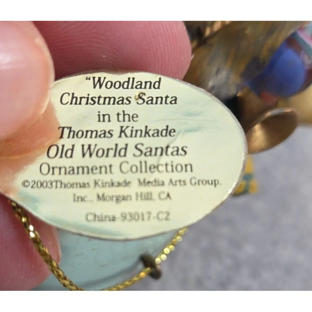 Thomas Kinkade Old‎ World Santa Heirloom Ashton Drake 2003 Woodland Christmas